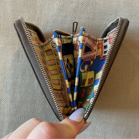 🧡HERMES🧡Epsom Silk'in Compact Zip Around Wallet - Picture 11 of 14